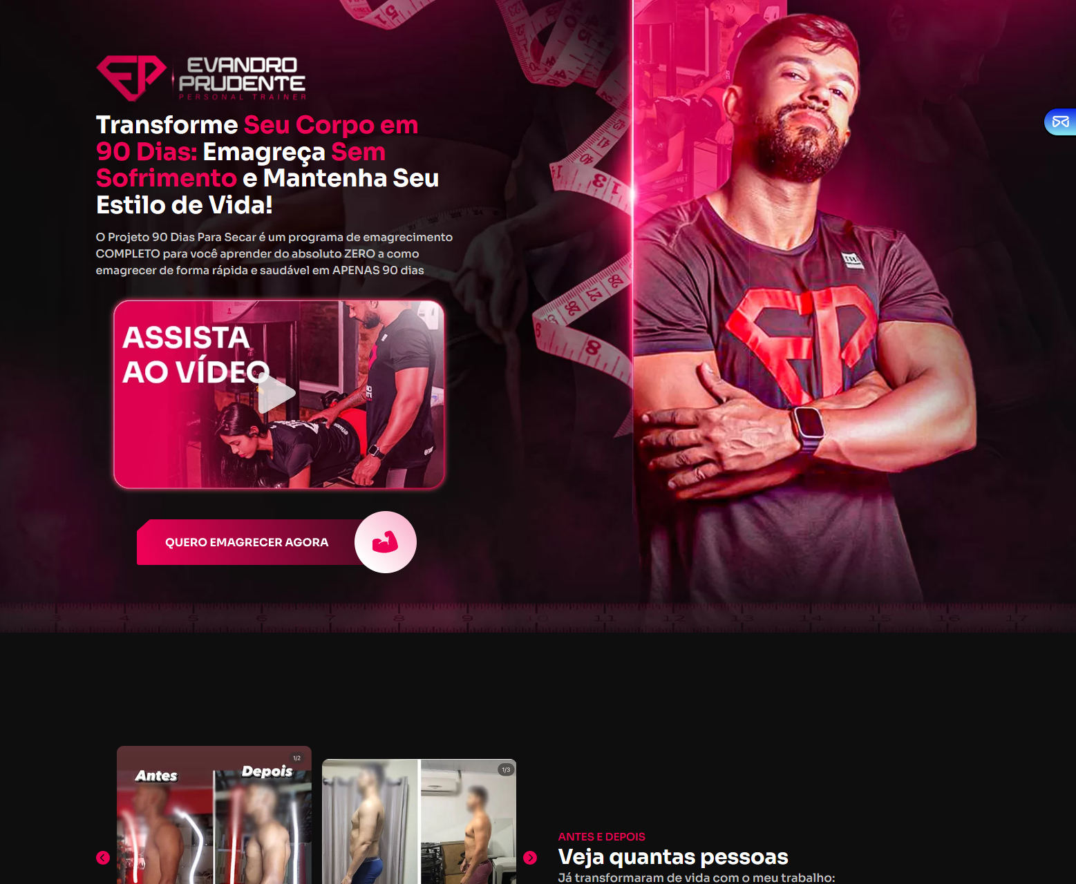 Landing page - Personal Trainer consultoria fitness elementor landing page landing page consultoria landing page emagrecimento landing page personal trainer lançamentos marketing digital personal personal trainer página de vendas site personal trainer ui ux wordpress
