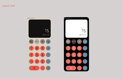 Calculator UI from the DailyUI challenge 004 ui