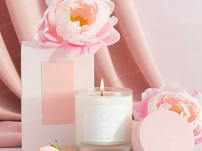 I will create professional AI product photography ai images candle candle mockups designer flowers mockups peonies peony pink peony