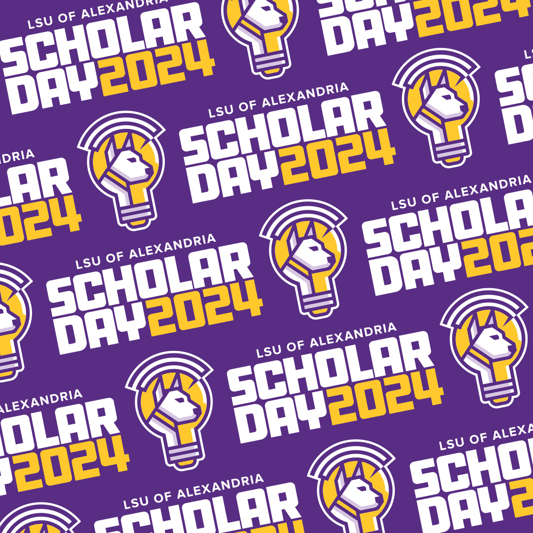 LSUA Scholar Day Logo Design branding dog event illustration logo lsu mascot scholar university vector