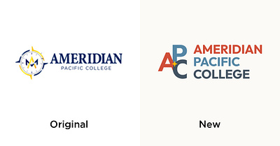 Ameridian Pacific College Rebrand + Website Design branding creative direction graphic design logo packaging rebrand school web design