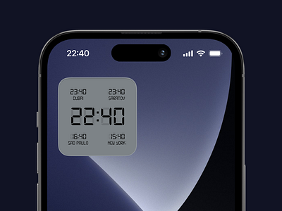 World Clock — IOS Widget Challenge app design digital interface design ios minimalism time ui user user interface widget world clock
