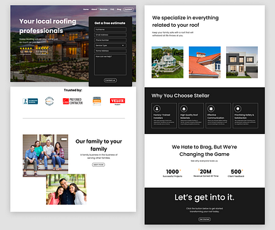 Roofing Website Design design mockup typography ui web design website