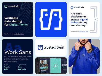 TrustedTwin Branding branding digital twins key visual logo design minimal saas