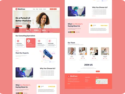 MediCare medicare website modern design ui uiux website design