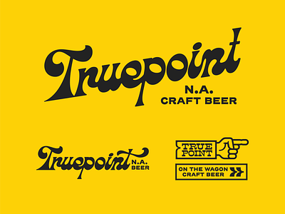 Truepoint Branding Exploration beer design branding custom lettering n.a. beer retro branding