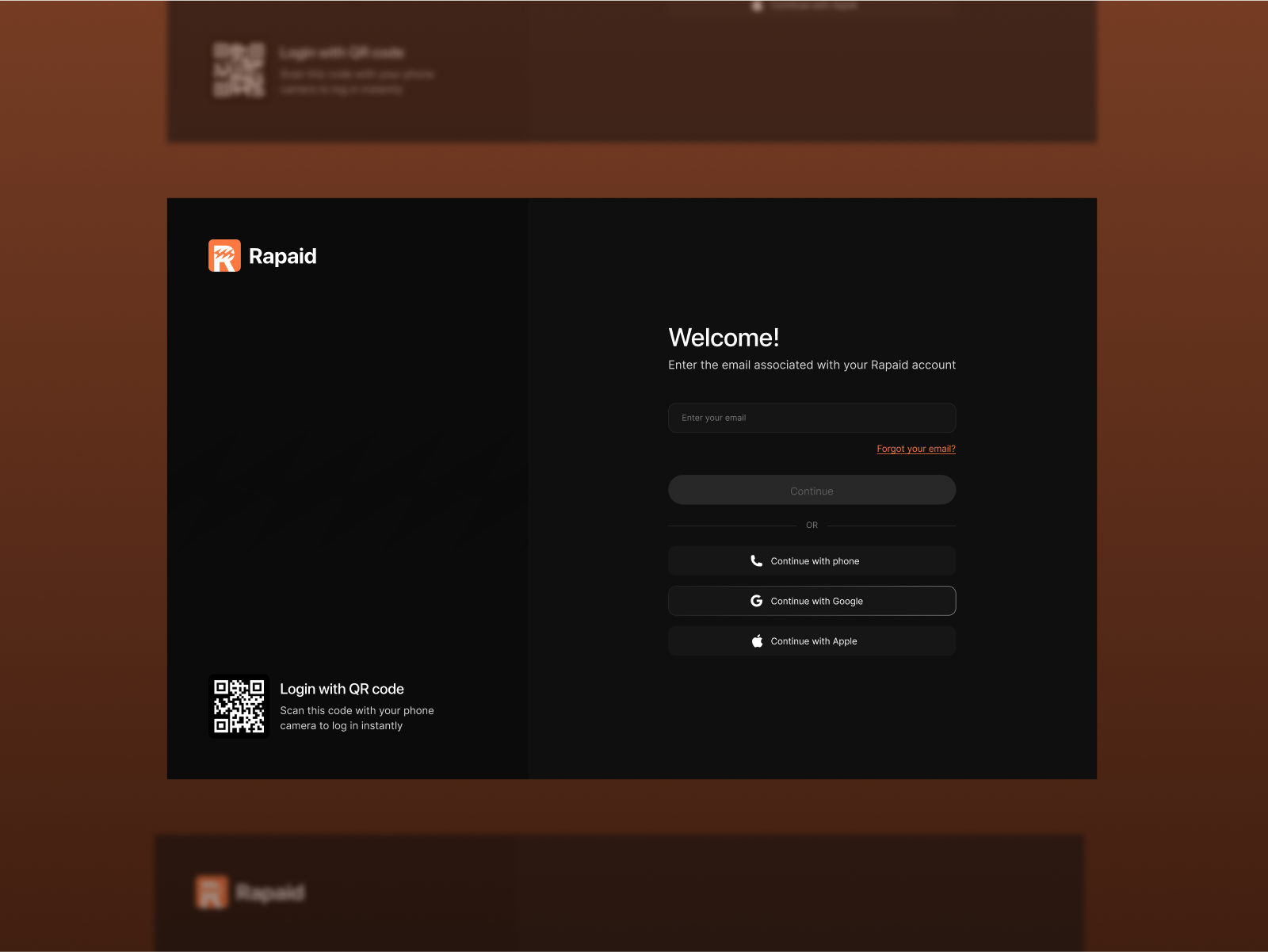 Rapaid - Login Page branding clean design contact page contact us page form design form ui form ui ux design get in touch graphic design landing page login and sign up login page login ui mobile app sign up ui ui design ui ux web design website ui ux