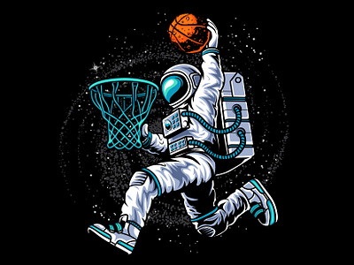 Zero Gravity dunk!!! astronaut ball basketball dunk gravity planet space