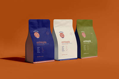 Moonlit coffee package design branding graphic design