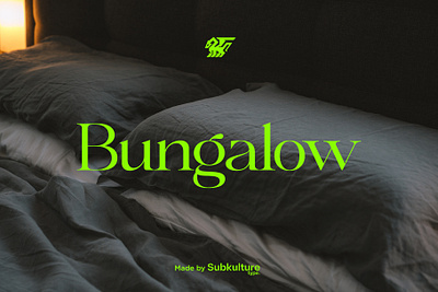 Bungalow - Elegant Serif brand branding bungalow display elegant font green logo logotype sans serif stylish type type design typeface typography unique