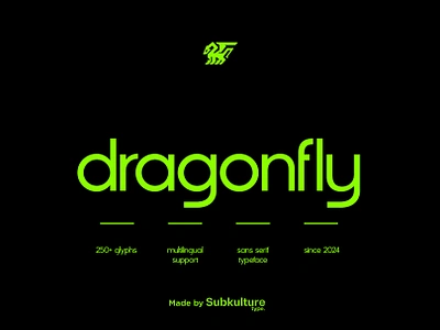 Dragonfly - Modern Sans Serif brand branding clean code display dragon dragonfly fly font grotesk logo logotype sans serif simple stylish type typeface typography unique