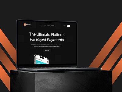 Rapaid - Payment App Landing Page Hero Section Concept Design banking app banking app landing page banking app website finance finance app finance app design finance business finance web design finance website financial financial landing page financial website financial website design fintech fintech landing page hero section landing page payment app payment app website personal finance