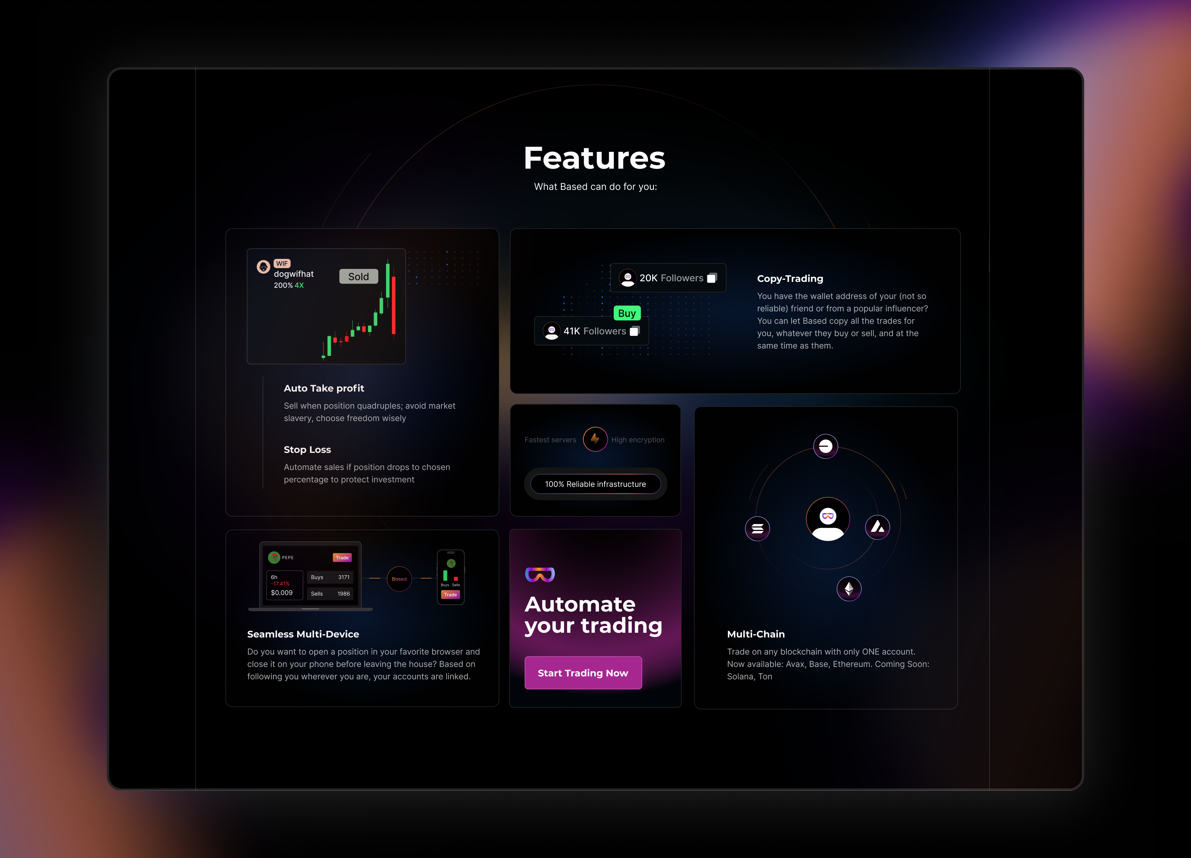 Bento Grid Exploration bento coin crypto grid halving meme coin trade trading ui