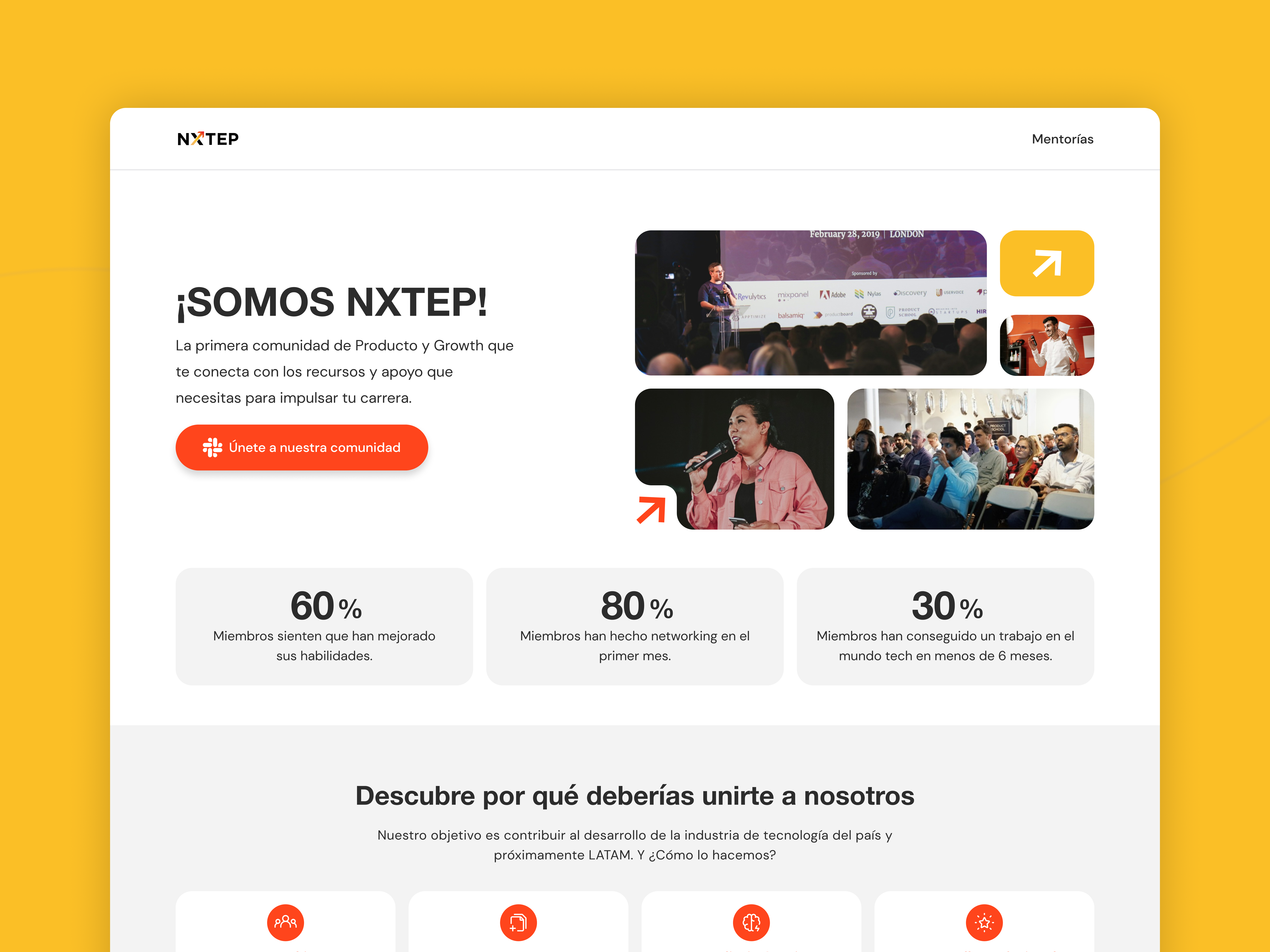 NXTEP Landing page design figma landing page ui