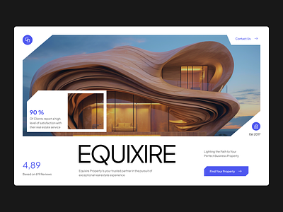 Real Estate Website - Equixire property real estate typography ui web design