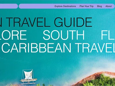 Vegan Travel Hub above the fold animation branding caribbean hoover interactions minimalism minimalistic modern sleek travel ui vegan web design