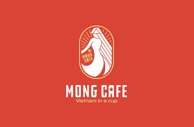 MONG CAFE | LOGO DESIGN & BRAND IDENTITY brand identity branding cafe cafe logo coffee coffee logo coffee shop design graphic design illustration logo logos logotype red red logo vector vietnamese