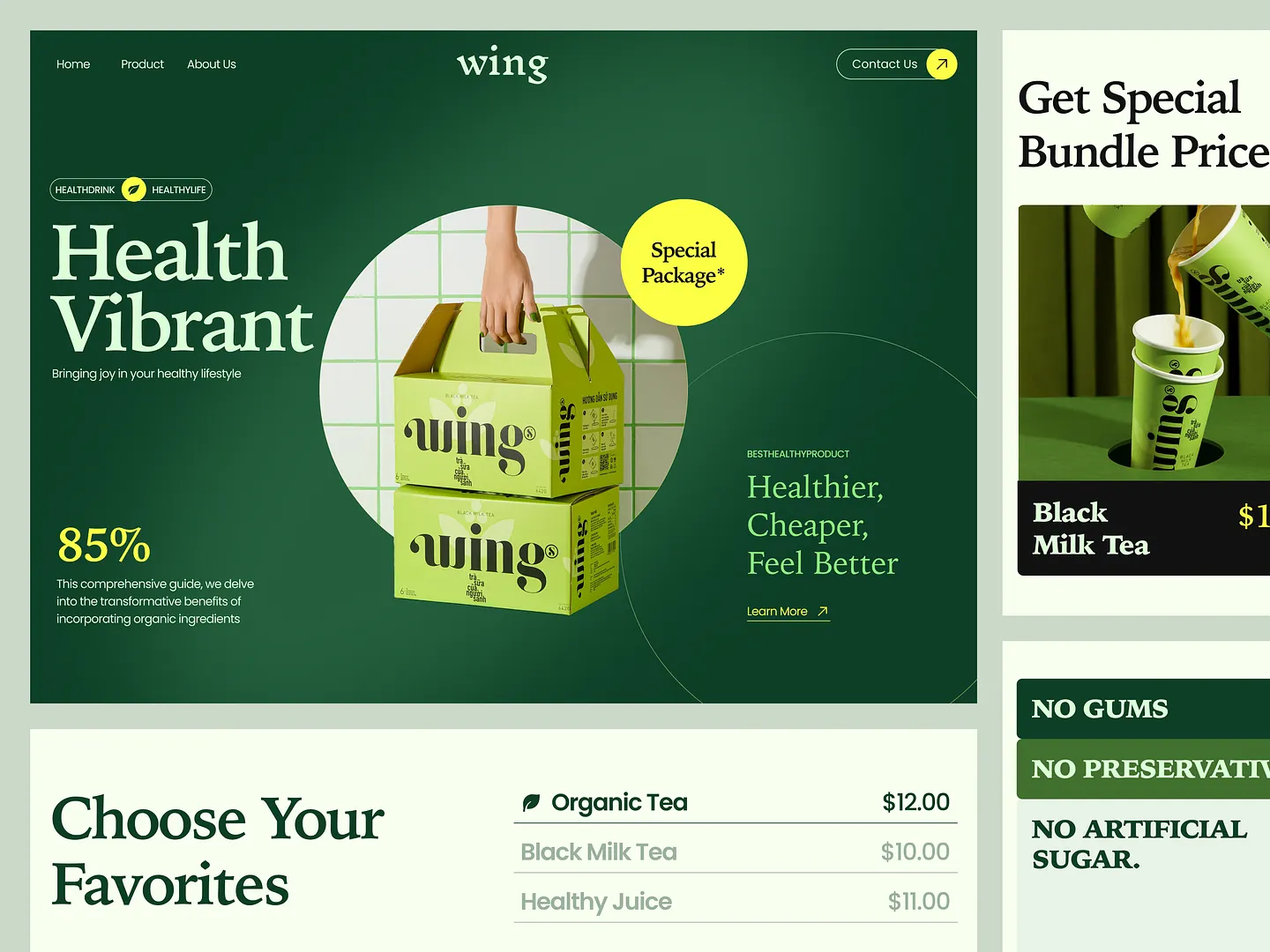 Wing: A Vibrant Food Blog Website for Healthy Living