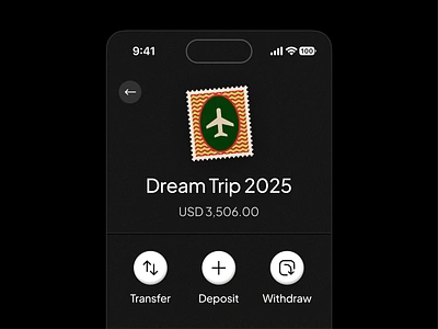 Saving Details 💰 app button clean design detail fintech icon illustration interface jar menu minimal mobile money pocket saving simple skeumorphism stamp ui