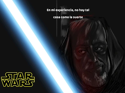 El viejo Kenobi.....antes del sablazo de Dark Vader.... comicsart digitalarts graphic design illustration skecht wacom intuos