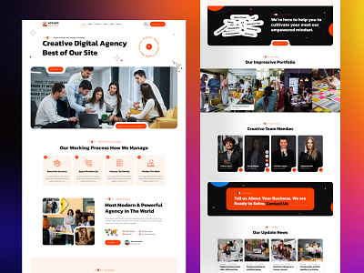 Creative Digital Business Agency Web Design agency app app design app landing business agency creative agency digital agency landing page modern web design trendy design ui ux web design website website design