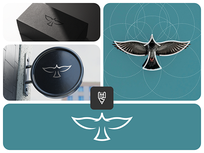 Pigeon Logo bird branding design golden ratio graphic design icon line art logo pigeon vector