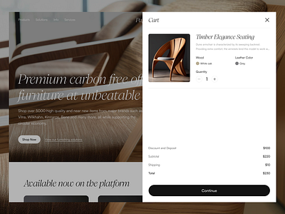 Payu - Shopping Cart Page aesthetic cart design furniture furniture website online store premium website product design shoppinf shopping cart ui ui design uiux web design website