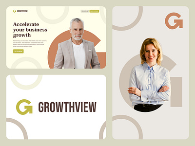 Growthview Branding branding coaching earth g green growth identity landing page letter logo mark nature startup symbol web design