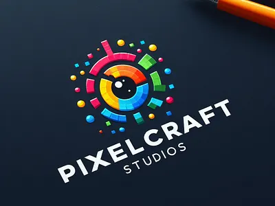 Pixel craft studio Logo Design Samples branding business design graphic graphic design logo studio ui web