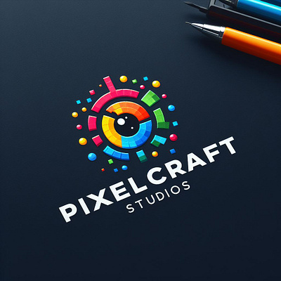 Pixel craft studio Logo Design Samples branding business design graphic graphic design logo studio ui web