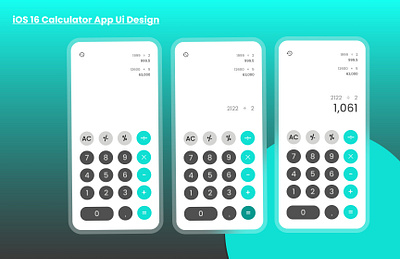 iOS Calculator App UI Design 10 page calculator app ui ui design