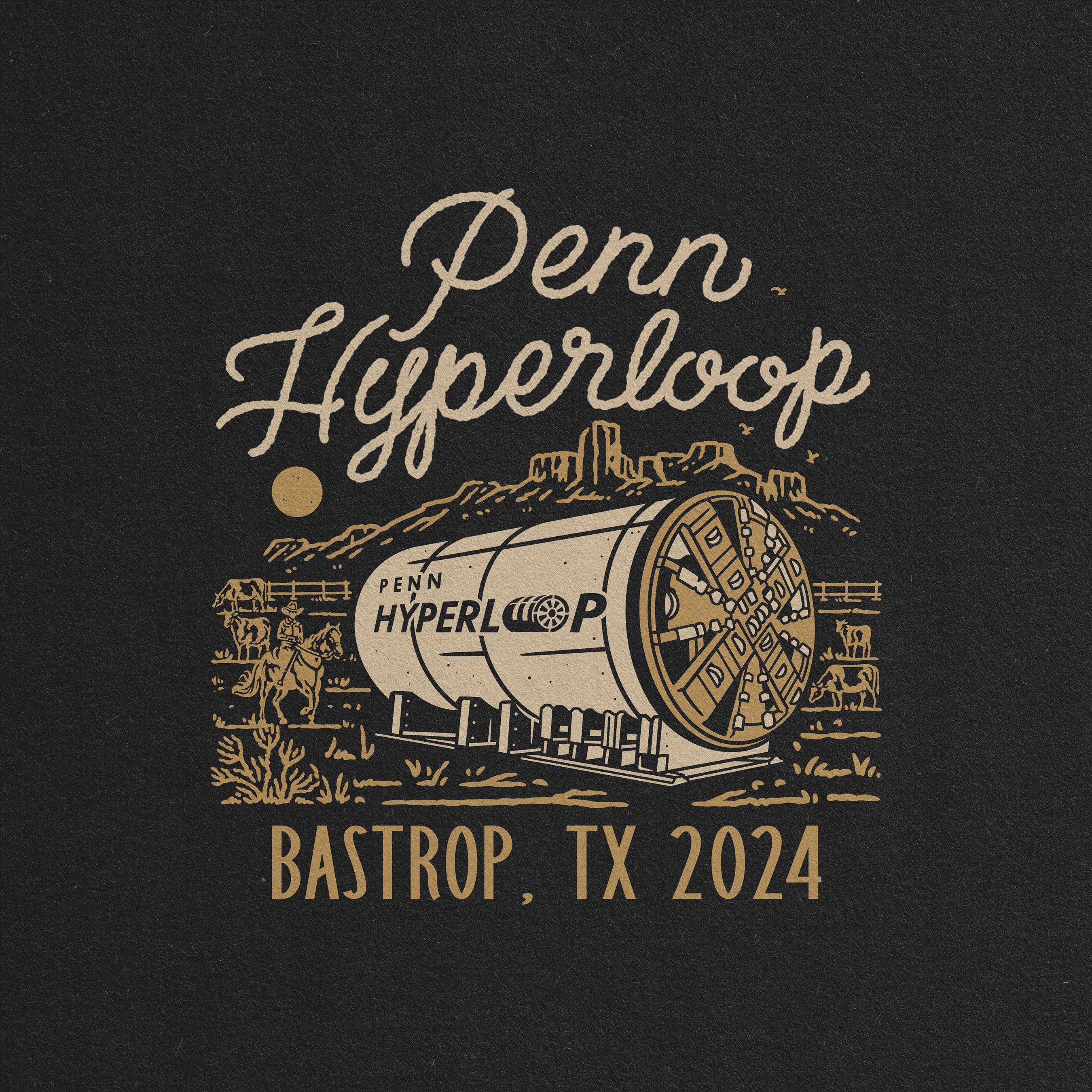 DRILLING MACHINE COMPETITION bastrop graphic design illustration illustrator texas vintage
