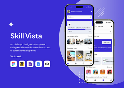 UX case study: Skill Vista mobile app branding case study design ed tech education figma illustration mobile app mobile design product design ui ui design ui ux ux ux case study ux design