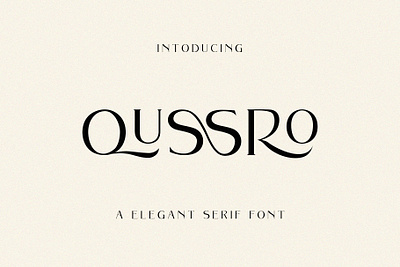 Qussro - Elegant Serif Font 3d animation branding elegant font font serif fonts graphic design logo moderen motion graphics ui
