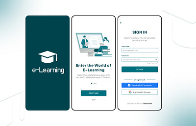 E-learning app design system e learning electronic graphic design mobile app ui