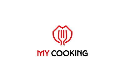 Cooking logo design template brand branding cook cook logo cooking cooking logo design food logo foodie graphic design hotel logo illustration logo logo template logo type red spoon logo ui veg