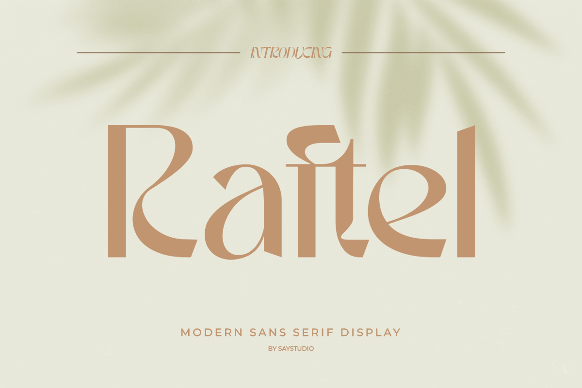 Raftel modern font sans font