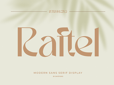 Raftel modern font sans font