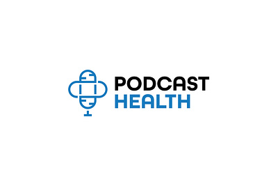 health podcast logo design brand branding design doctor graphic design health health logo health logo design health media hospital illustration logo logo template logo type media logo mic mic logo podcast podcast logo vector