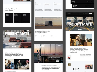 Design Exploration - Logistic Company branding clean design desktop graphic design landing page layout photography swiss design typography ui ux website whitespace