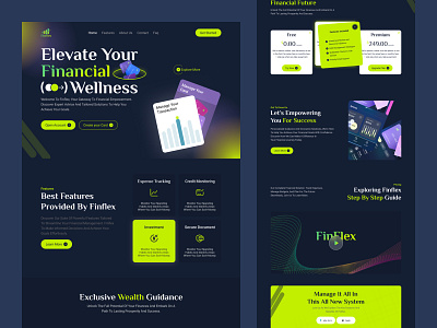 FinFlex - Finance Landing Page design design agency design uiux designer driop template droip figma design finance landing page design framer template landing page design oripio oripio design agency ui uiux ux designer web designer webflow design webflow template website design