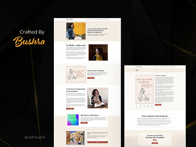 Landing Page Designed For A Creative Coach branding graphic design ui webdesign website design