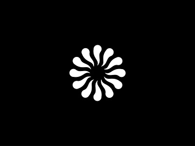 Logo concept - Waves + Sun black sun wave