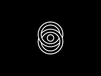 Logo concept - Double ring eye black double eye ring