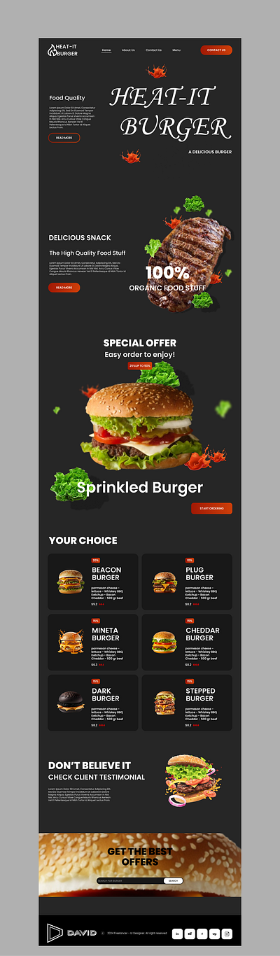 HEAT-IT BURGER DESIGN animation ui