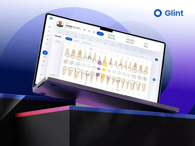 Medical dashboard design | Glint Dental branding dashboard dashboard design data visualization dental design health healthcare healthtech hospital logo medical care medtech ui user interface ux web web design website