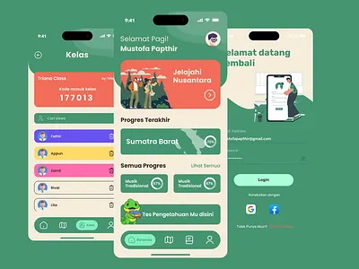 UI Indonesian Culture Learning Application ui