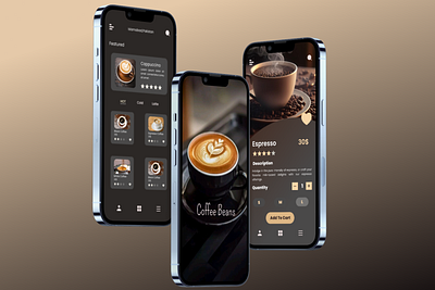 Coffee Shop Mobile App UI/UX coffee app design mobile uiux mobiledesign ui uiux ux