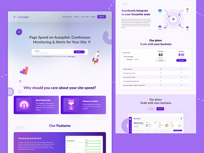 SiteInsight Landing Page - Search UI/UX 3d branding graphic design landing page search ui