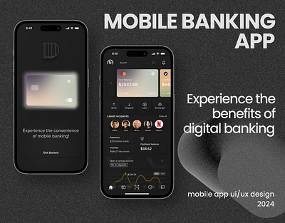 Mobile Banking App app app design application bank banking branding design finance graphic design money money app money transfer payments scan soft soft touch transactions ui ux wallet